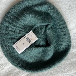 Anthropology Moss Green Beret Hat